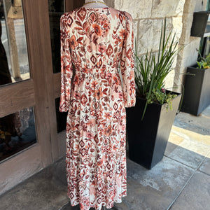 SHE + SKY- Rose Floral Maxi