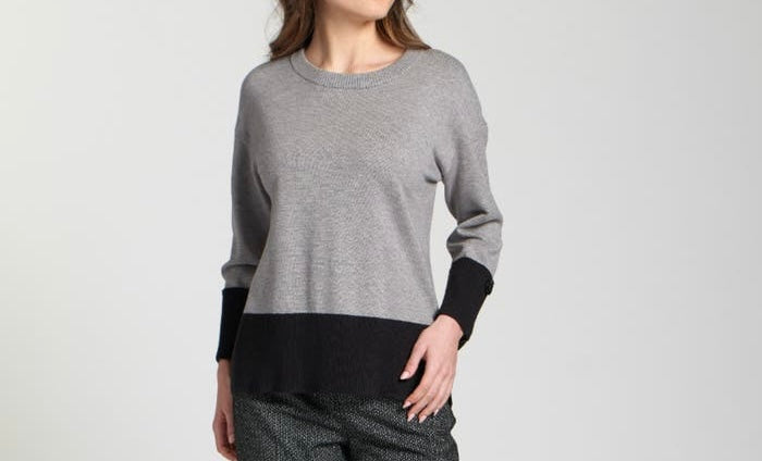 APNY - Grey & Black Block Pullover Sweater