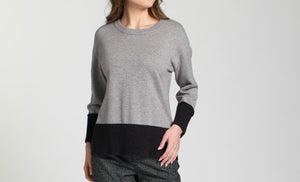 APNY - Grey & Black Block Pullover Sweater