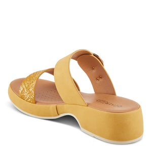 SPRING STEP Patrizia Fenna Platform Sandals - Mustard Yellow