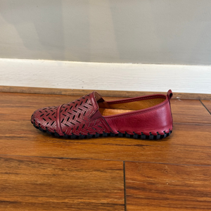SPRING STEP - Bordeaux Leather Slides