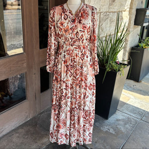 SHE + SKY- Rose Floral Maxi