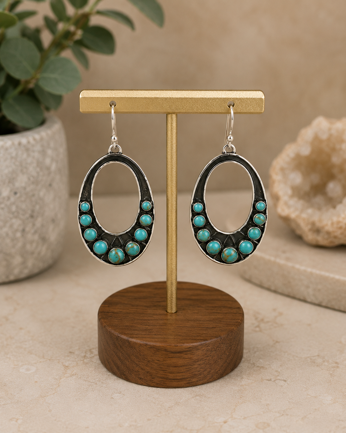 #7 Sterling Silver Turquoise Earrings
