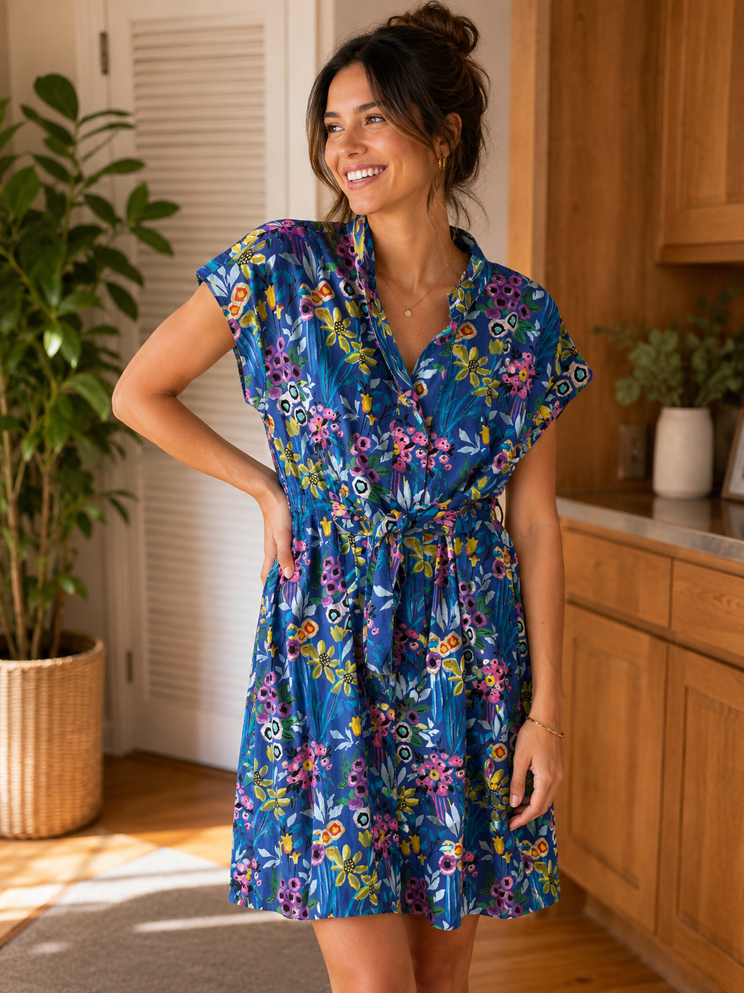 #21 APNY Floral Printed Dress w/ Front Tie