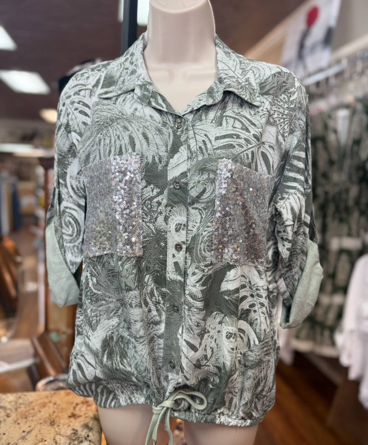 MODA - Italian Tropical Print Top