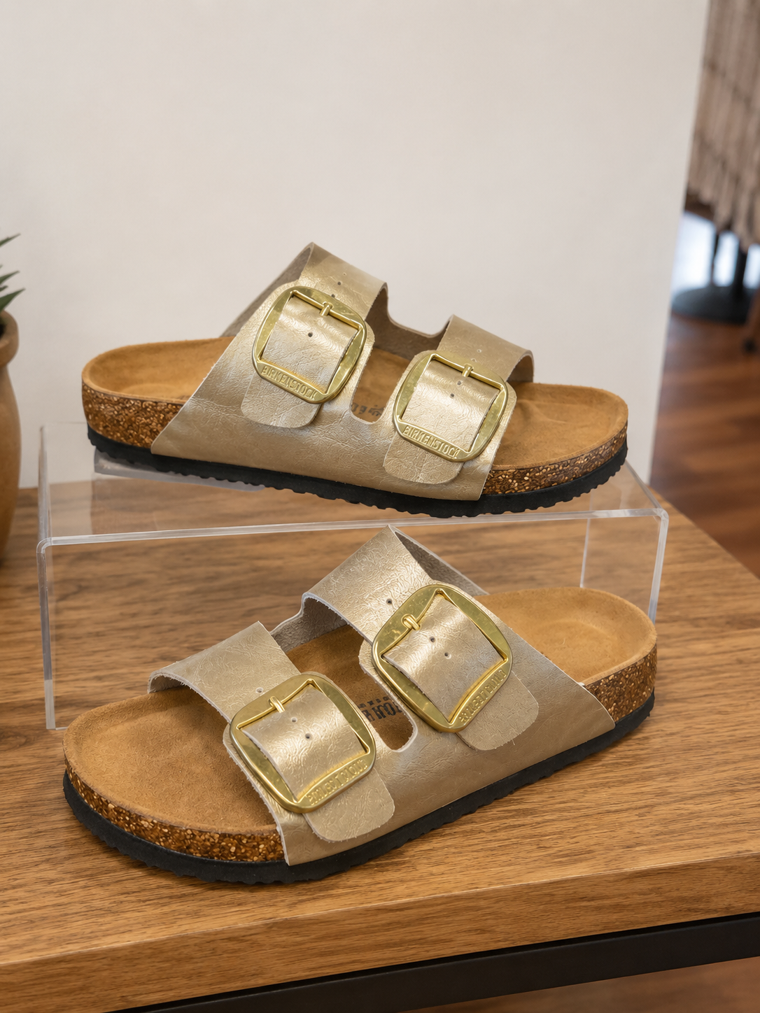 PROJECT CLOUD- Lurleen Rosegold Leather Sandal