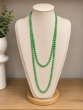 31 inch Lime Green Beaded Necklace