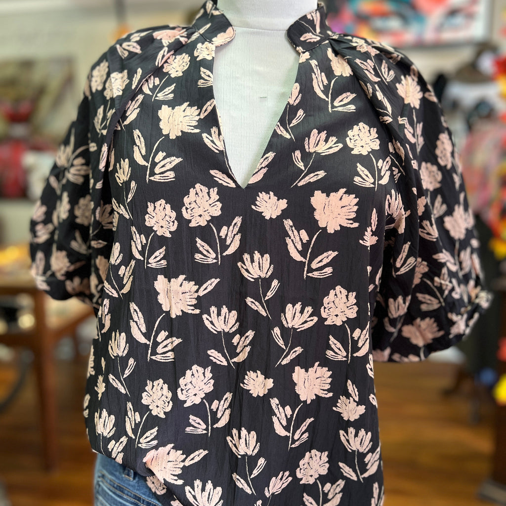 TMHL- Black Floral Print
