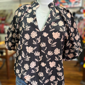 TMHL- Black Floral Print