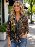 John Mark- Multi Print Top w/ Front Tie