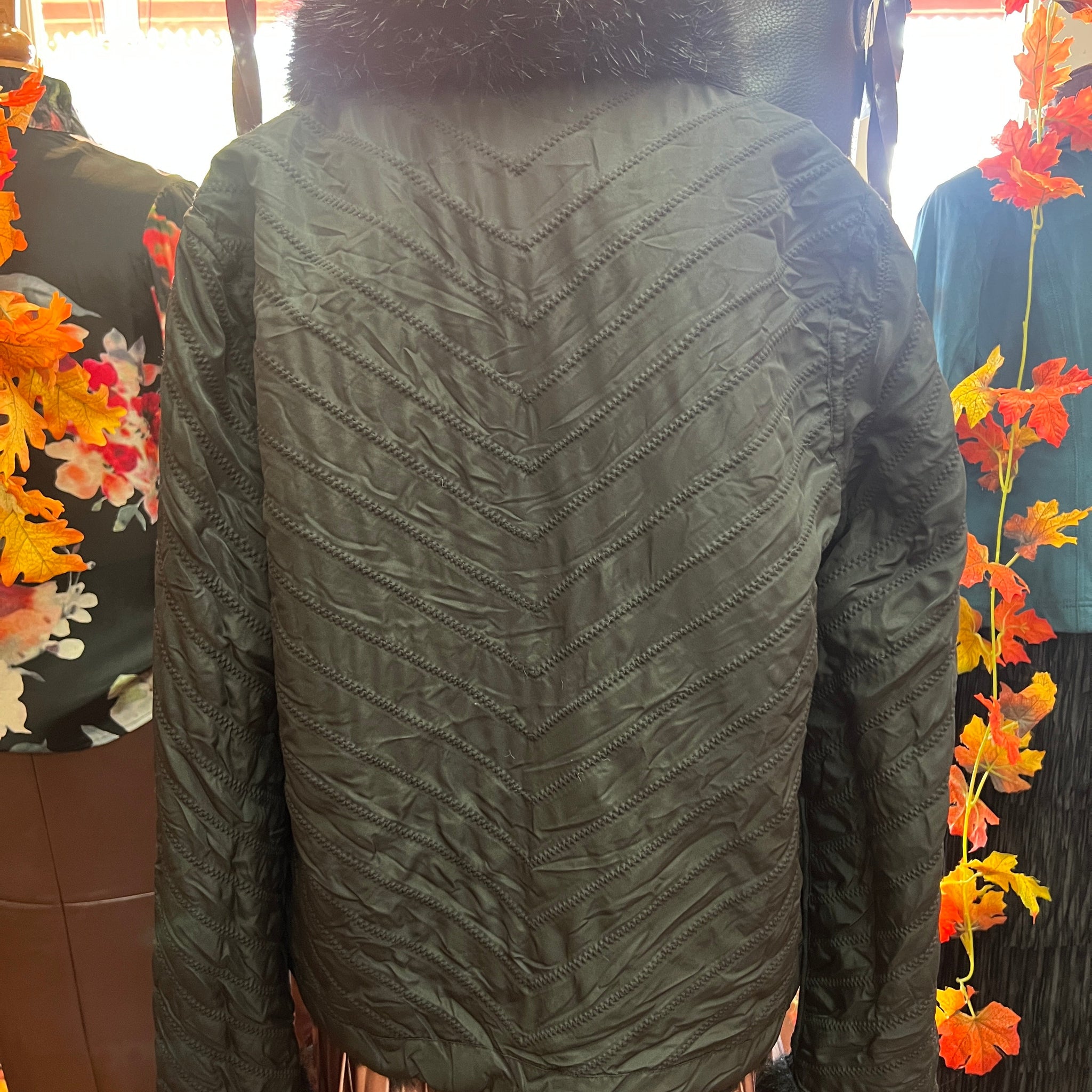 LOVE TOKEN - Black Faux Fur Reversible Jacket
