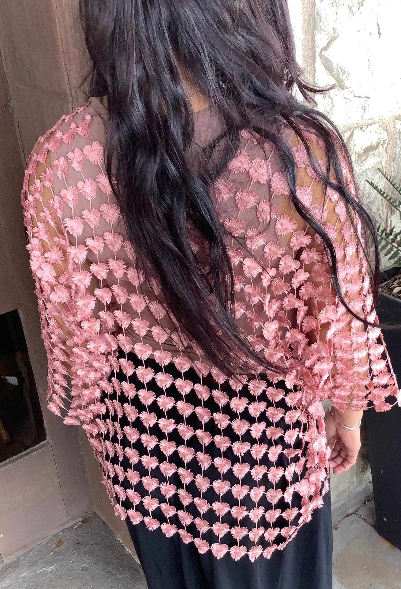 CHARLIE B - Light Pink Embroidery Top