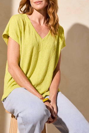 TRIBAL - Bright Green Top