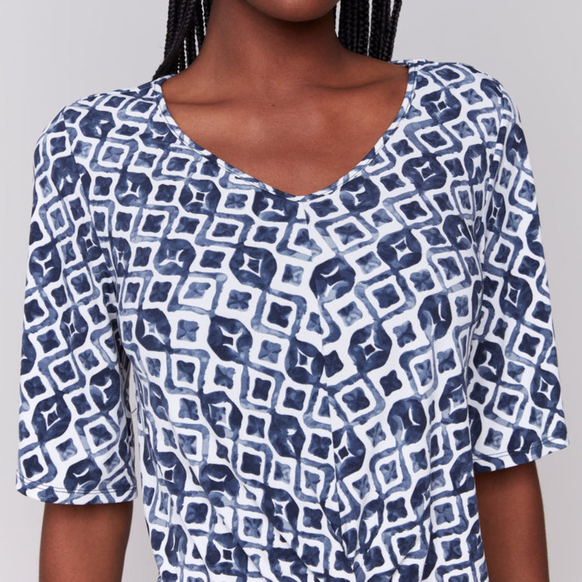 CHARLIE B - Blue Print Top