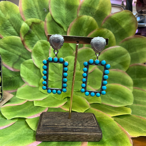 PAUL LIVINGSTON - Turquoise Dangle Earrings