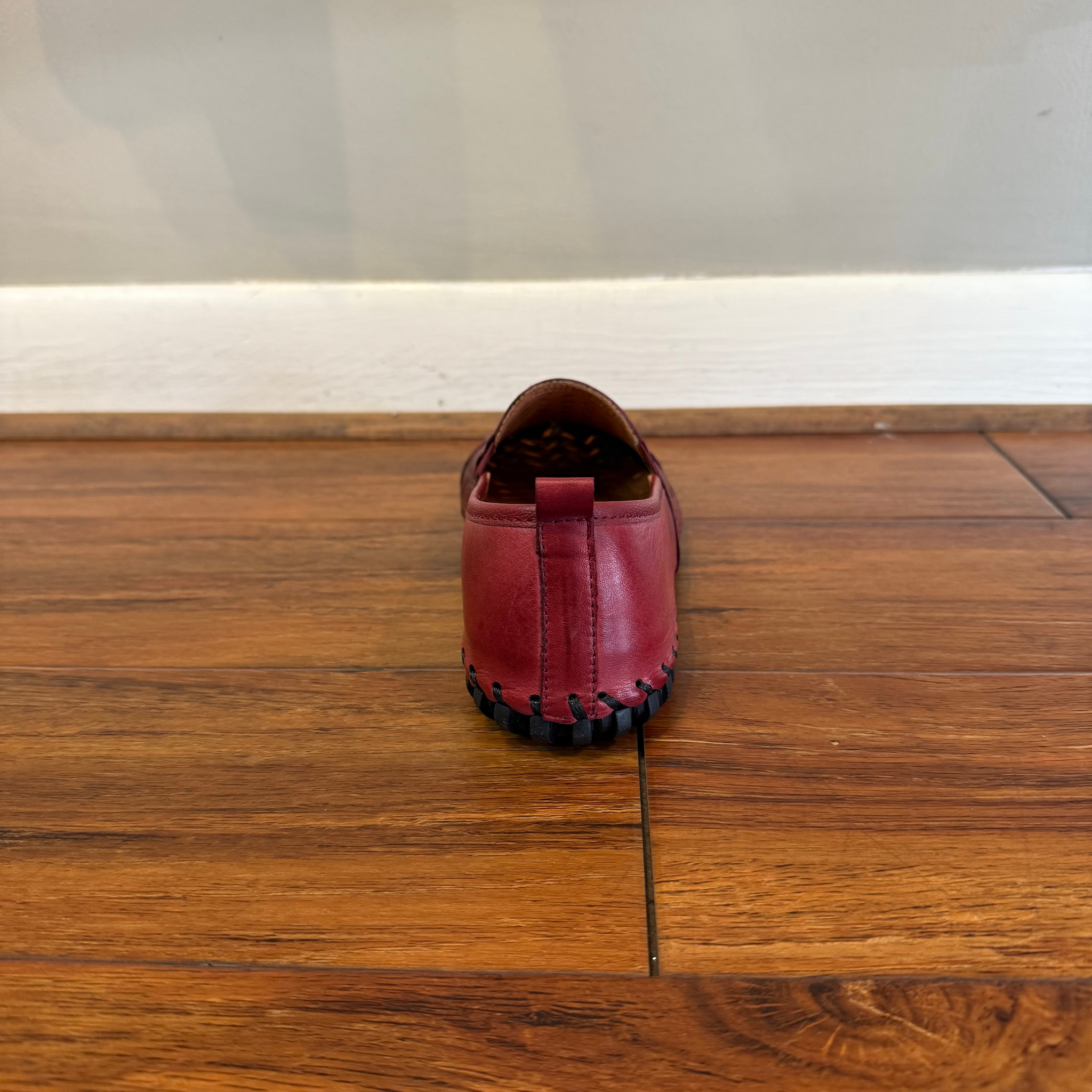 SPRING STEP - Bordeaux Leather Slides