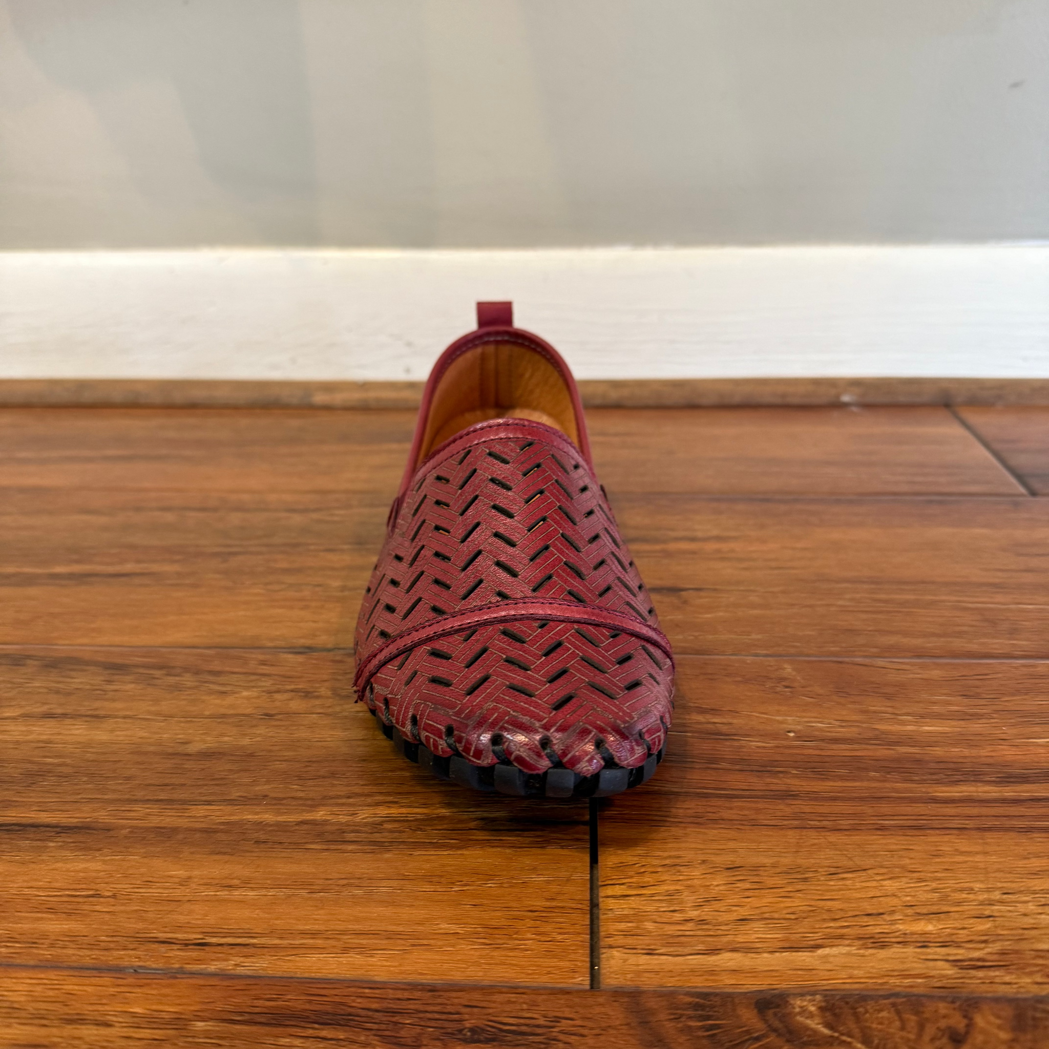 SPRING STEP - Bordeaux Leather Slides