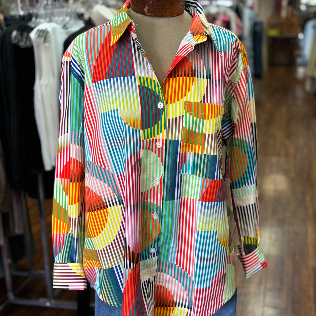 APNY- Brite Orange Multicolored Top