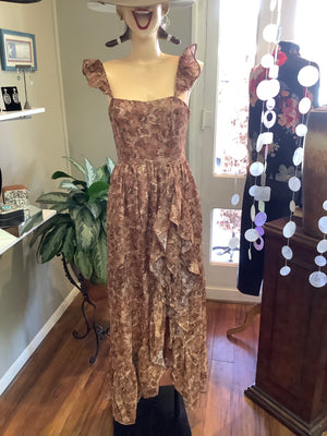 STORIA - Brown Floral Long Dress