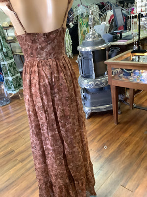 STORIA - Brown Floral Long Dress