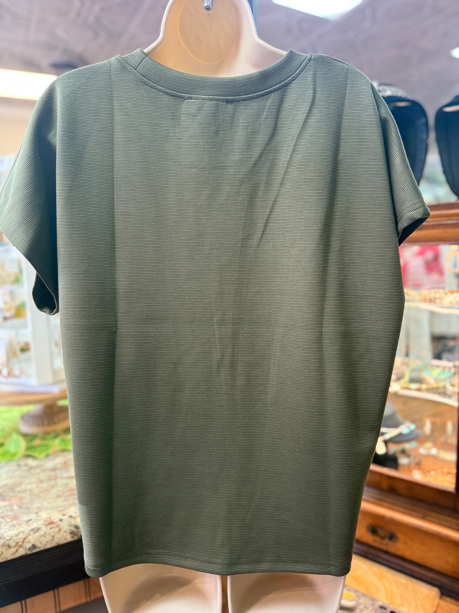 SHE SKY - Olive Top Blouse