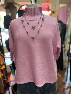 RAIN + ROSE- Solid Pink Sweater