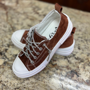 VERY G - Brown Velvet Tennis Shoes