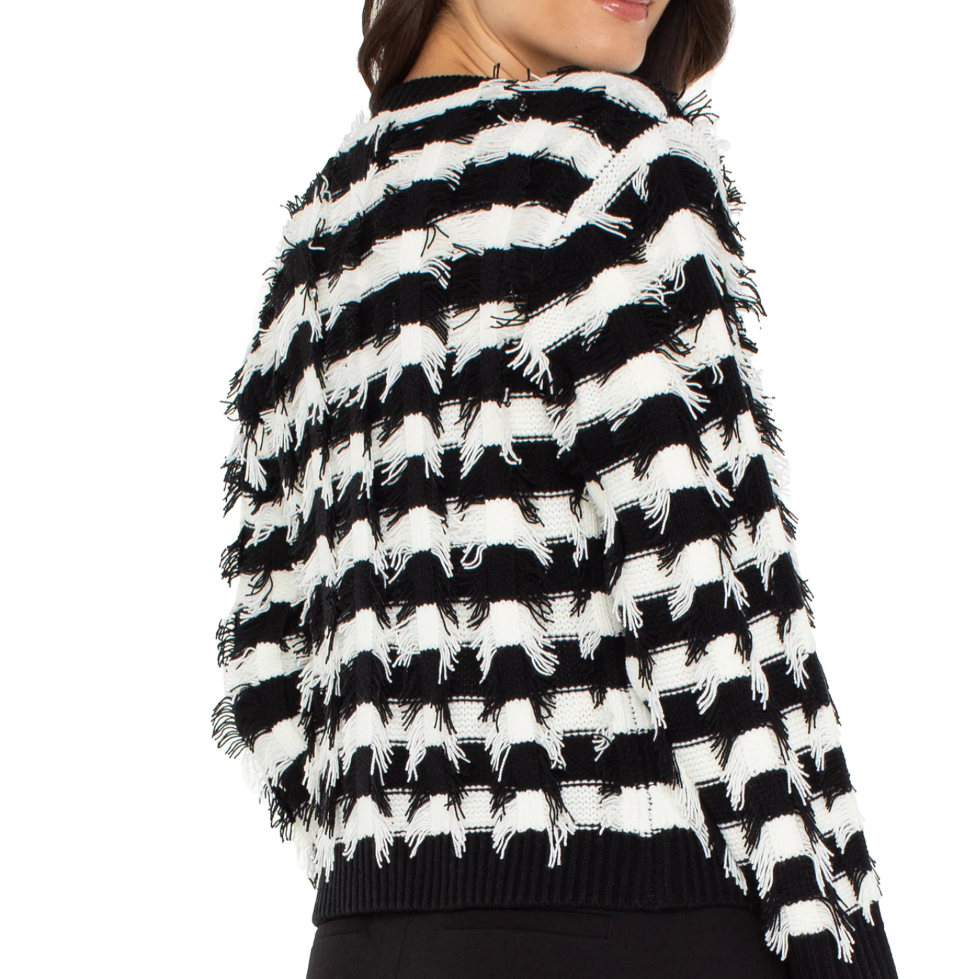 LIVERPOOL - Black/White Stripe Cardigan