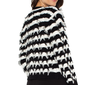 LIVERPOOL - Black/White Stripe Cardigan