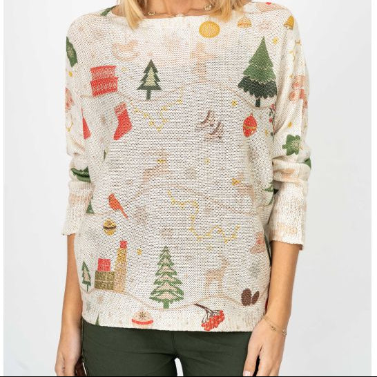 LOOK MODE - Christmas Sweater CREAM