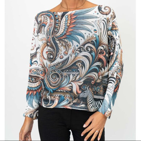LOOK MODE- Paisley Sweater