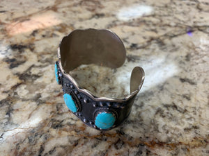 BOH Silver and Turquoise Cuff Bracelet