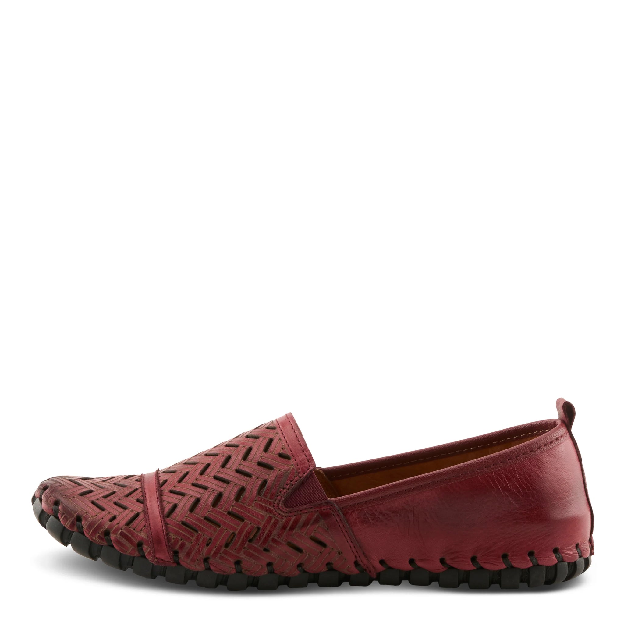 SPRING STEP - Bordeaux Leather Slides