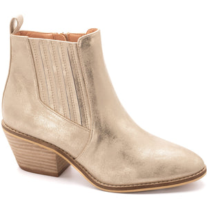 CORKYS Gold Metallic Potion Ankle Boot