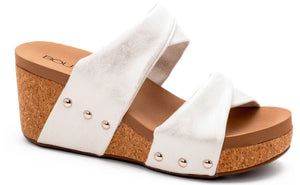 CORKY'S Stranded Sandal - White Metallic