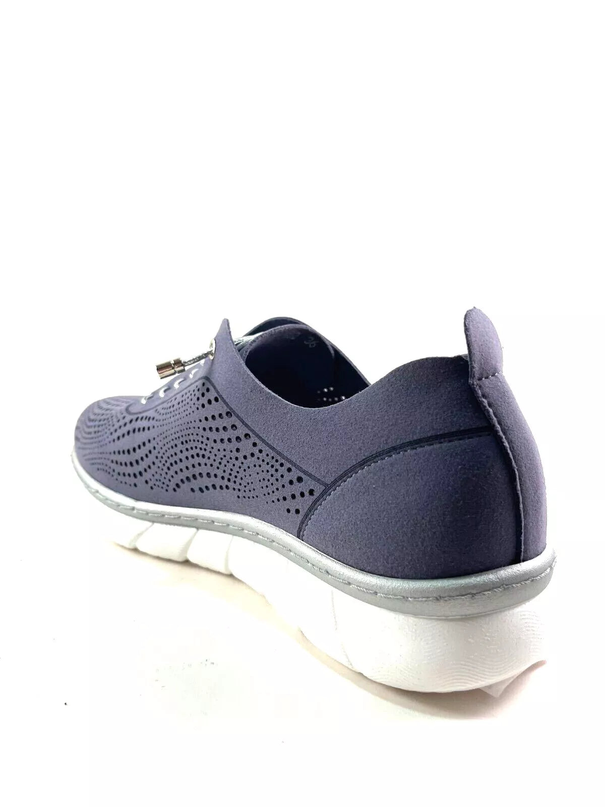 BONAVI  Leather Slip On Lightweight Comfort Sneaker - Blue