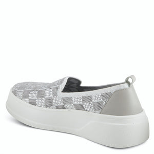 SPRING STEP FOOTWEAR Crystal Silver Checker Sneakers